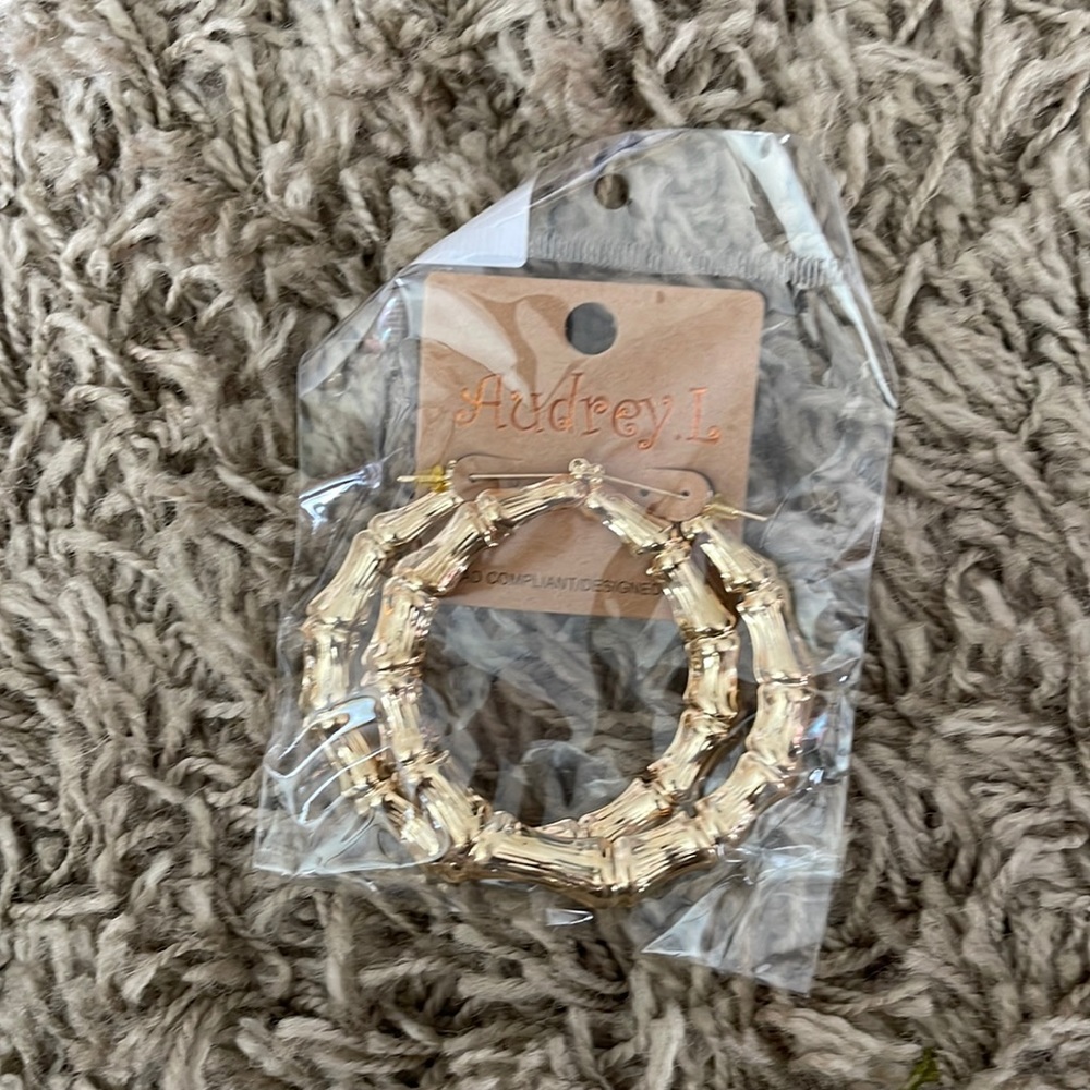 Fashion gold hoop earrings